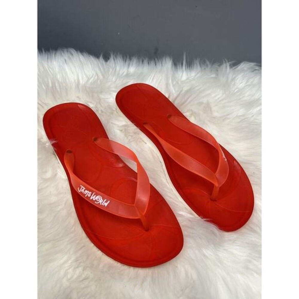 Jams World Flip Flops Orange Adult‎ size 9 Rubber